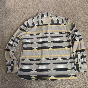 Men's Patterned Shirt - Gray, Black, Yellow